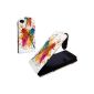 VARIOUS DESIGN IPHONE 4 4S PU LEATHER CASE + FREE STYLUS (Case with Portfolio) - Cover / Wallet Style Leather (NEW MULTI BUTTERFLY FLIP) (Clothing)