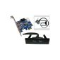 KALEA-COMPUTER © - Controller Card PCI EXPRESS (PCI-E) to USB 3.0 - 2 + 2 PORTS SUPERSPEED - WITH FRONT FOR BAY (Electronics)