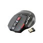 LUPO 2.4GHz 2000dpi Plug and & optical wireless gaming mouse with Mini USB receiver - black