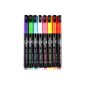 Chalk Markers Stationery Island D30 - 8 assorted colors - Felt Chalk Ink in liquid - Pointe warhead 3mm - 60 DAYS WARRANTY: SATISFACTION OR 100% MONEY BACK (Black Body - erasing WITH DRY CLOTH) (Office Supplies)
