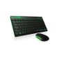 Rapoo Wireless deskset (German keyboard layout, QWERTZ) black-green (accessory)