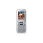 Samsung E1230 mobile phone (4.6 cm (1.8 inch) TFT color display, 3.5 cm jack, FM radio) pure-white (Electronics)