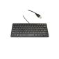 Ikkegol Mini flat and compact wired keyboard with Mini USB for PC and laptop with Windows 7 Black 78 (Office Supplies)