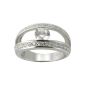 Ladies' Ring - Sterling Silver 925/1000 4.5 gr - Zirconium oxide - White - T 60 - 70285T60 (Jewelry)