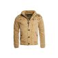 Young & Rich Men winter jacket with detachable hood lined slimfit vintage look JK-415 (Textiles)