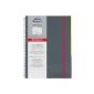 Avery 7017 Plastic Cover Notebook notizio, double spiral, squared, A4, 90 g / m², 90 sheets, gray (Office supplies & stationery)