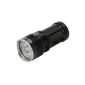 Pellor - flashlight flashlight 8000 lumens Shockproof Rechargeable Ultra Violet Powerful 7x Cree XM-L T6 LED with 3 light modes extreme uses 4pcs of 18650 included in package 1pcs + Charger for hunting cycling hiking and camping (black)