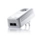 devolo 9123 - 1 Pack Powerline Adapter (duo dLAN 500 +): 2-port Fast Ethernet / integrated telephone socket (Personal Computers)
