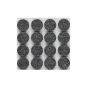 peha glides / Thrust bearings, self-adhesive, round, 1.7mm thick, Ø = 20 mm, gray (16 pieces)