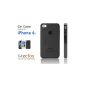 I tecfox Premium Gel Cover for Apple iPhone 4 & 4S - transparent (black), Silicone, SmartCase Cases Bumper (Electronics)