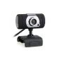 USB 2.0 HD Webcam Camera Camera with Microphone for PC Laptop NEW Rotary Black (Electronics)