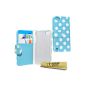 Master Accessory Leather Case for iPod Touch 5 Sky Blue / White dotted (Electronics)