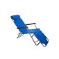 Smartfox sunbed lounger beach lounger 3 sitting / lying positions 178 cm Navy Blue