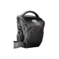 Mantona PRO NOVO SLR Camera Bag Colt compact bag black (with lap belt, Gurttunnel) for, for example - Canon EOS 70D 60D 600D 650D 700D 1100D 1200D - Nikon D610 D3100 D3200 D3300 D5200 D5300 D5500 - Sony SLT A58 A3000 (and many more, see product details) (Electronics)