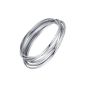Seven stainless steel cutting ripe ladies bangle bracelet (silver color) - G6027my1 (jewelry)