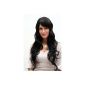 Wig, black, long hair, bangs, about 65 cm, 9317-1B (Personal Care)