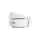 LLOYD belt Men's Belts leather belts Shortenable White (Textiles)