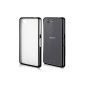 kwmobile® elegant and sober case for Sony Xperia Z3 Compact with transparent matte and frame back Black (Wireless Phone Accessory)