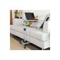 Bed table with tilt tray Laptop assisted silver height FBT07N-Sil