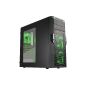 Sharkoon T28 PC housing (ATX, 2x 5.25 External HDD, 8x 3.5 internal HDD) green (accessory)