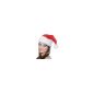 Santa Hat Deluxe with white plush border and Bommel (Toys)