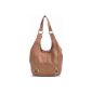 Masquenada, ladies handbag, XXL It-Bag Soft Leather Trend Shopper bag, brown, light brown, cognac, 40x30x10 cm (WxHxD) (Textiles)