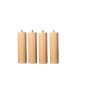 Set of 4 feet height 20 cm natural wood