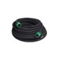 . Irrigation hose with fittings - black - 15m - 1/2 