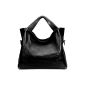 Dissa 2P3002 leather handbag Black women 37x28x12cm (W x H x T)