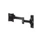Hama TV Wall Mount Full Motion Ultraslim (2 arms) tiltable, swiveling (fully articulated), for 25-66 cm diagonal (10-26 inches), for max.  25kg VESA up to 100 x 100, black (Accessories)