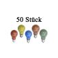 netSells® * 50 pieces Incandescent color mixed * E27 / 25W * matt * z. B. for Party- u. Biergarten Lighting