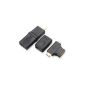 Cable Matters Combo, HDMI Female Coupler Adapter HDMI Swivel Mini / Micro HDMI 2-in-1 Adapter (Electronics)