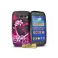 Master Accessory Silicone Case for Samsung Galaxy Ace S7272 3 Heart Pattern / Flowers Purple (Accessory)