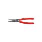KNIPEX 49 11 A1 Precision Circlip pliers for external rings on shafts gray atramentized with non-slip plastic coated 140 mm (tool)
