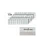 Moto King reflectors stickers, white, 10 pieces á 100 x 25 mm for protection and safety in the dark