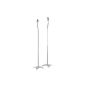 Electronic-star pair (2 pcs) Universal speaker stand tripod speaker stand made of steel (incl. weights, grommet, + complete accessories) Silver (Electronics)