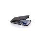Exclusive Leather Case for Samsung Galaxy Note 2 / II Note / N7100 / N7105 LTE / foldable / ultraslim / genuine leather / Flip Case / Black (Electronics)