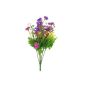A bunch fake Cineraria artificial flowers home office decor (fuchsia and purple) (household goods)