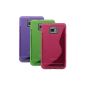 x3 PIECE Send Protective Case for Samsung Galaxy S2 Plus i9105P - Ultra Slim in S-line Purple / Pink / Green by Prima Case (Electronics)