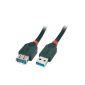 31483 Lindy USB 3.0 Extension Cable Type A 3m Black (Personal Computers)