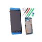 HTC One M7 LCD Screen Display + Touch Screen Glass Digitizer blue window frame + exclusive ViTho® tool (electronics)