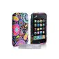Yousave Accessories TM Multi Black Red Yellow Pink sources Silicone - Gel Protective Cover for Apple iPhone 3 / 3G / 3GS with screen protector and micro-fiber polishing cloth Grey (Accessories)
