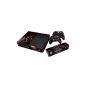 Skin Sticker For Xbox ONE console + 2 + Kinect controllers 2.0 Camera - Red Skull (Electronics)