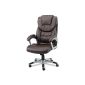 Amstyle Madrid swivel chair / executive chair / office chair - leatherette brown (household goods)