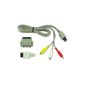 Original Nintendo Wii AV TV Video Cable TV YUV cable with SCART adapter 3 RCA (Video Game)