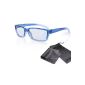 3D Glasses for Kids - Blue / Clear - Passive Polarized Circular - For cinema and 3D TV - Compatible with RealD and 3D Cinema 3D TV for example LG or Philips Easy 3D (Electronics)
