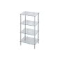 Levv square side table with 4 clear glass shelves (Kitchen)