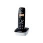 Panasonic KX-TG1611FRW solo DECT cordless phone without answering White (Electronics)