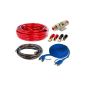 Auto Car Audio power amp cable cord COMPLETE SET 10 qmm with RCA cable # CK-1000 #