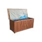 Oiled hardwood Auflagenbox cushion box Gartenbox edition chest acacia incl. Inner film 133x58x55cm patio furniture garden furniture